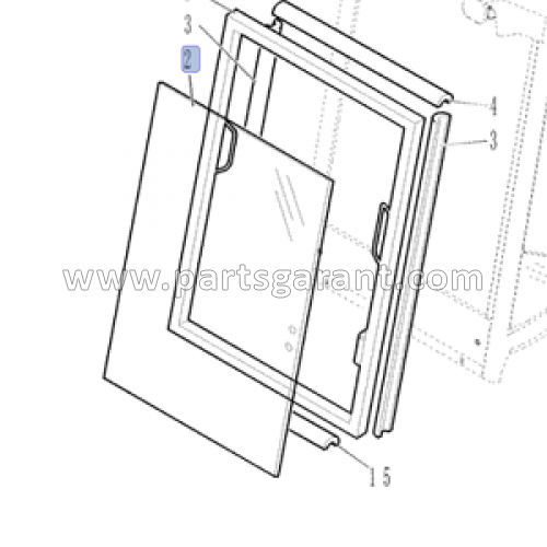 Cabin glass New Holland LB110B