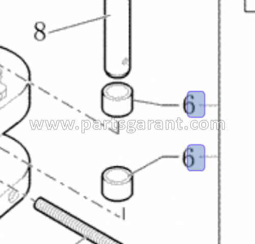 New Holland B90B Backhoe Steering Knuckle Bushing