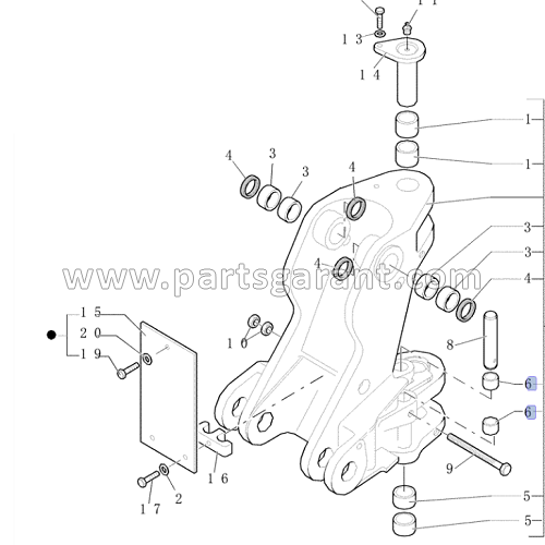 New Holland LB110B Backhoe Steering Knuckle Bushing