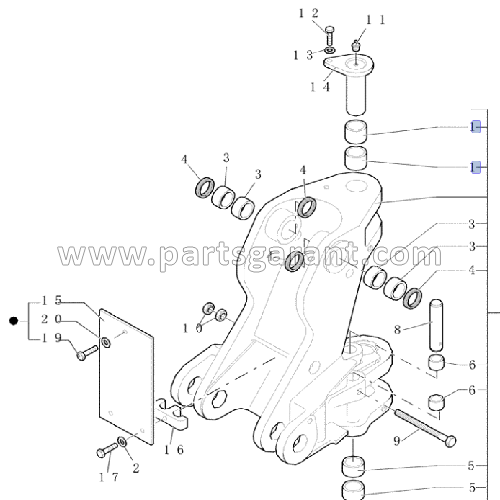 New Holland LB110B Backhoe Steering Knuckle Bushing