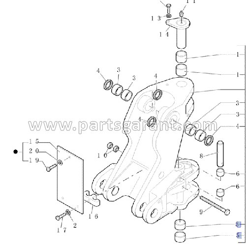 New Holland LB110B Backhoe Steering Knuckle Bushing