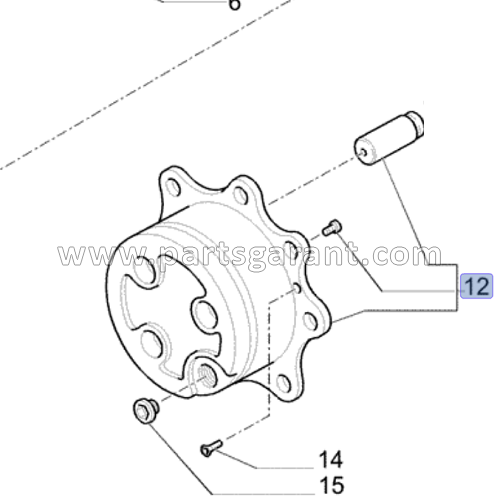 Front hub cover New Holland LB110B