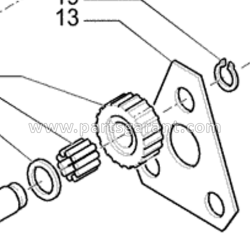 New Holland LB110B satellite gear