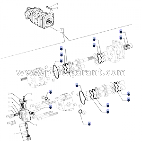 New Holland B90B Hydraulic Pump Gasket Set