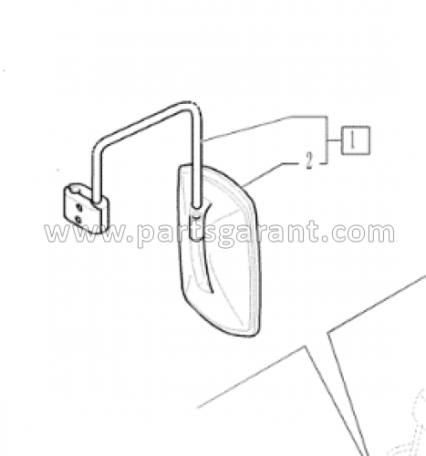 Right rear view mirror New Holland B90B