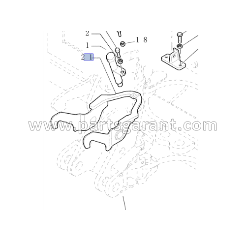 Backhoe retainer fork (mech) New Holland LB110B