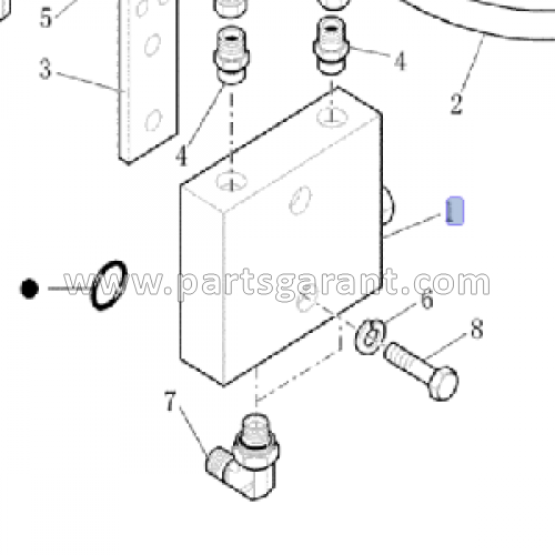 New Holland B90B front shovel hydraulic valve