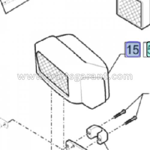 Front left headlight Case 580ST