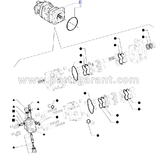 Hydraulic pump (Up to 031056941,B/LB 90,95,110) New Holland LB110B