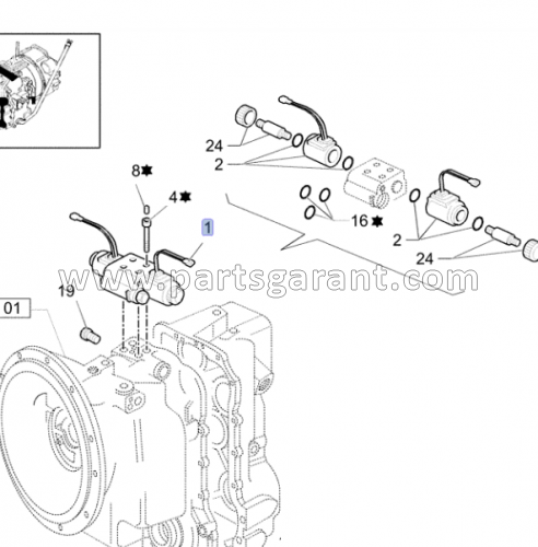 New Holland LB110B Transmission Hydraulic Valve