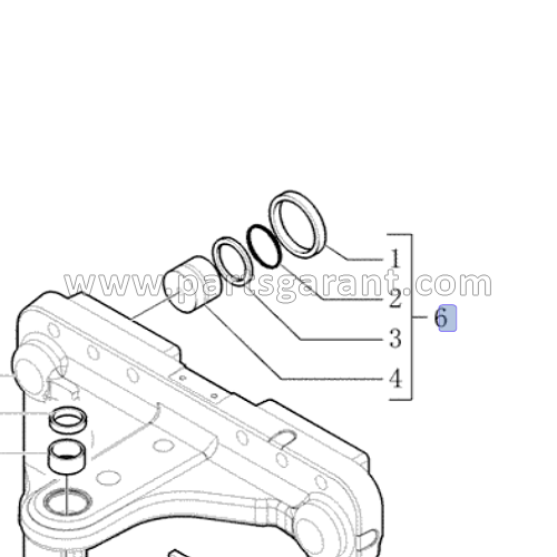 New Holland LB110B sliding plate lock piston