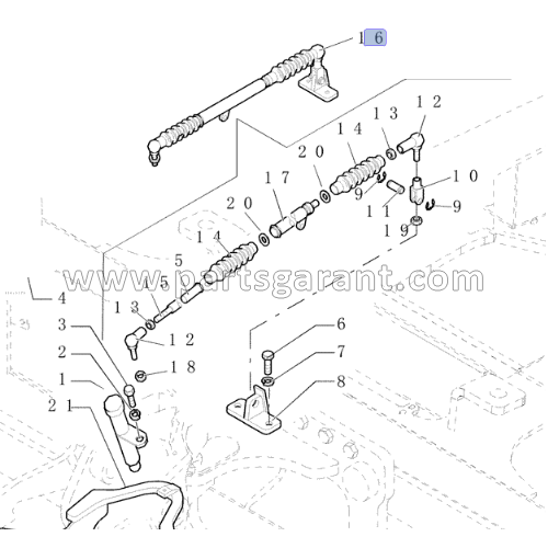 Backhoe fixing rod (mech) New Holland LB110B