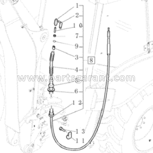 New Holland B90B Backhoe Fixation Cable