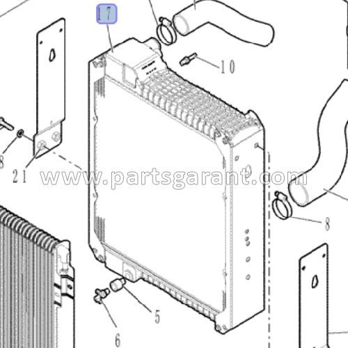 Engine Radiator (Assy) Case 580ST