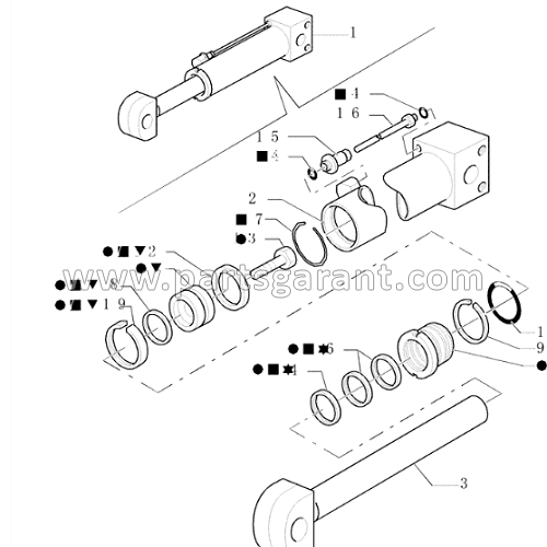 Stabilizer cylinder New Holland LB110B