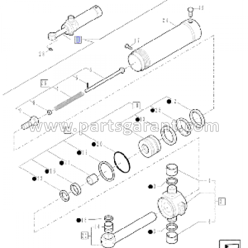 New Holland B90B Backhoe Rotation Cylinder