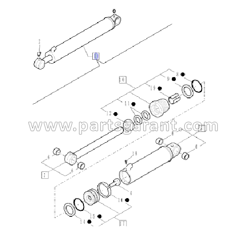 Case 580ST Hydraulic Cylinder