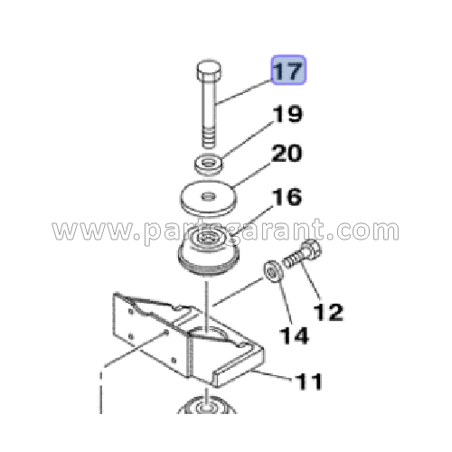 Case CX210 Engine Mount Bolt