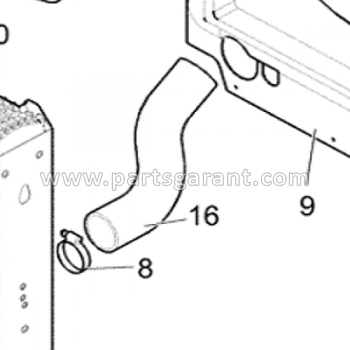 Lower radiator pipe New Holland LB110B