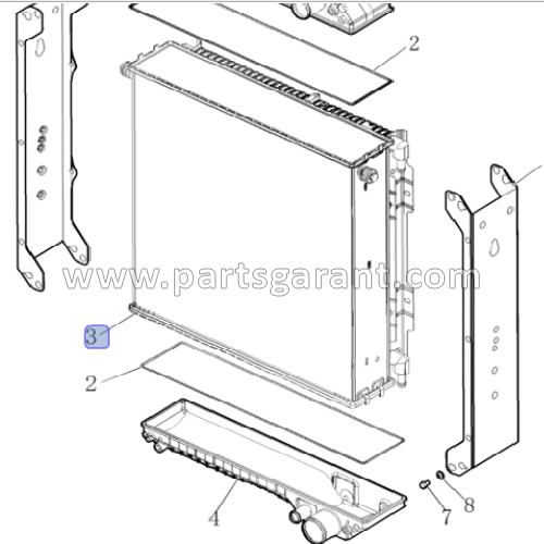 Radiator (body) Case 580ST