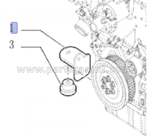 New Holland B90B engine mount bracket