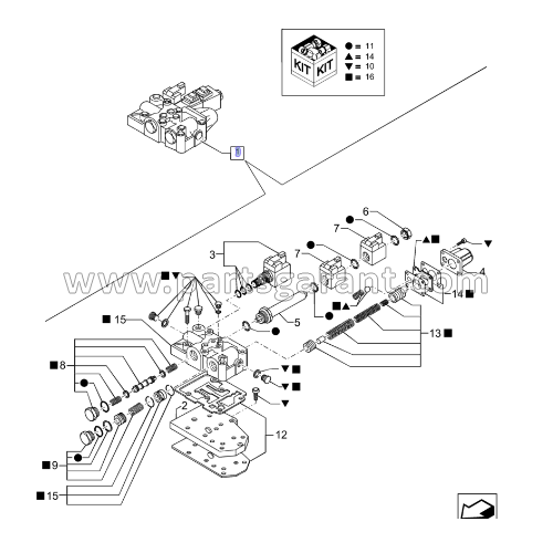 Case 580ST Control Valve