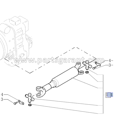 Cardan to front axle (power shuttle) New Holland LB110B