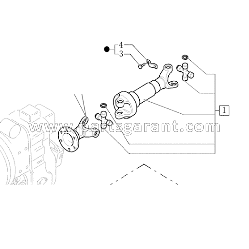 Cardan to rear axle (powershuttle) New Holland LB110B