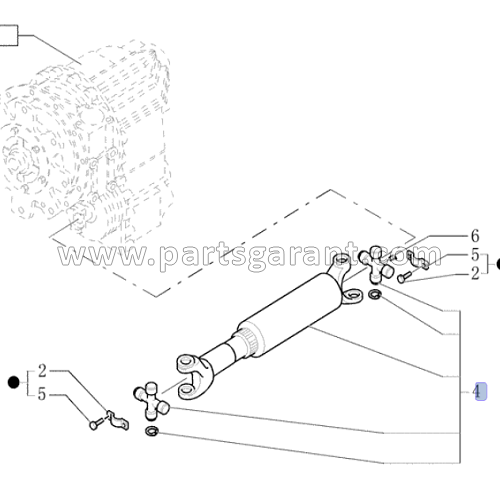 Cardan to front axle (power shift) New Holland LB110B