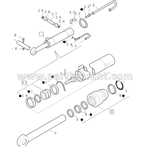 Stabilizer cylinder New Holland LB110B