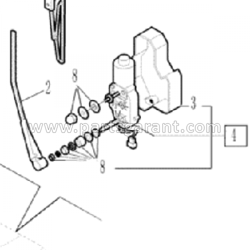 Rear wiper motor New Holland B90B