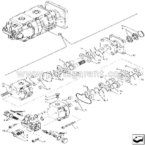 New Holland B90B hydraulic pump