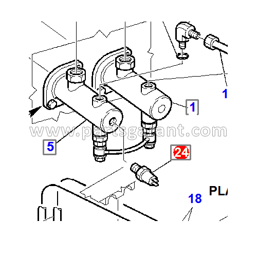 Brake cylinder sensor Komatsu WB93R2