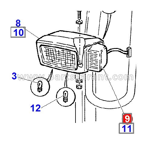 Turn signal right Komatsu WB93R2