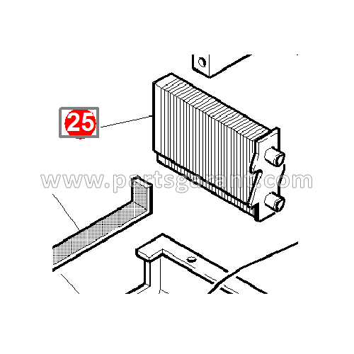 Heater radiator Komatsu WB93R2