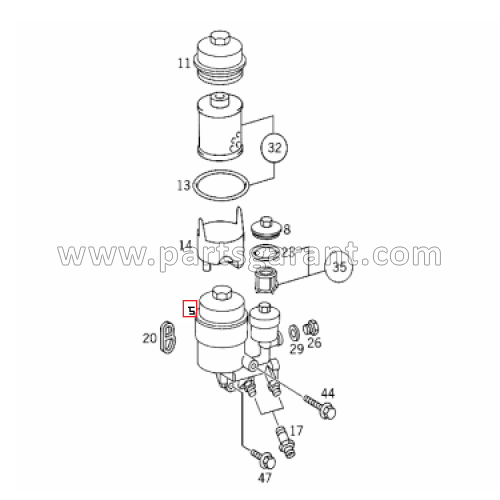 Mercedes-Benz Atego fuel filter housing