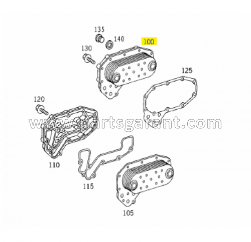 Oil radiator Mercedes-Benz Atego