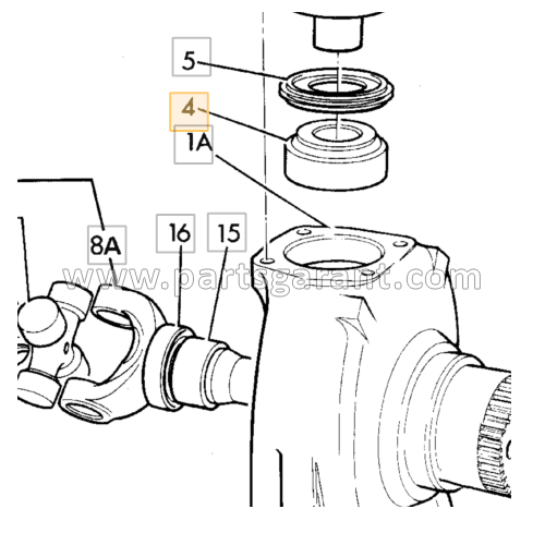 Pillow block bearing JCB 4CX