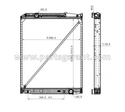 Water radiator Mercedes-Benz Actros