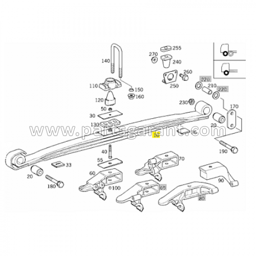 Rear spring Mercedes-Benz Atego