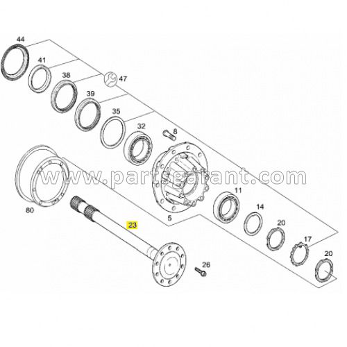 Mercedes-Benz Atego rear axle axle shaft