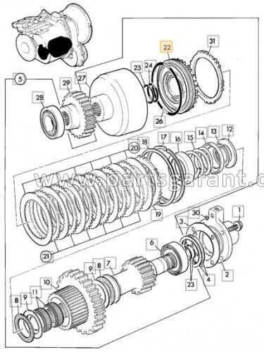 JCB 3CX gearbox piston