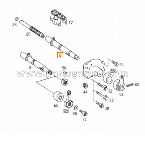 Mercedes-Benz Atego gear shift shaft