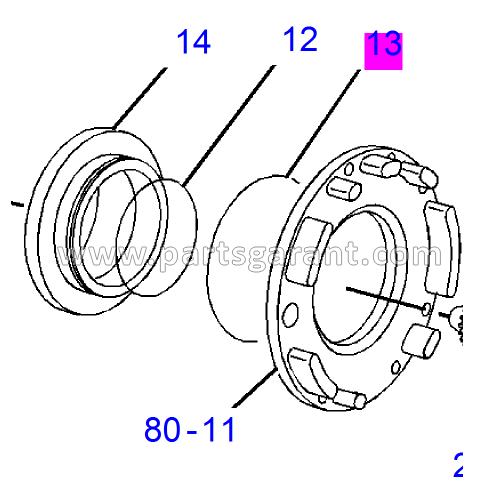 Rubber ring Caterpillar 432D