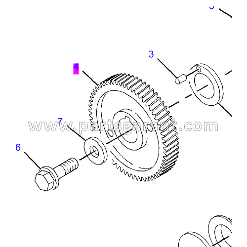 Camshaft Gear (56 teeth) Caterpillar 432D