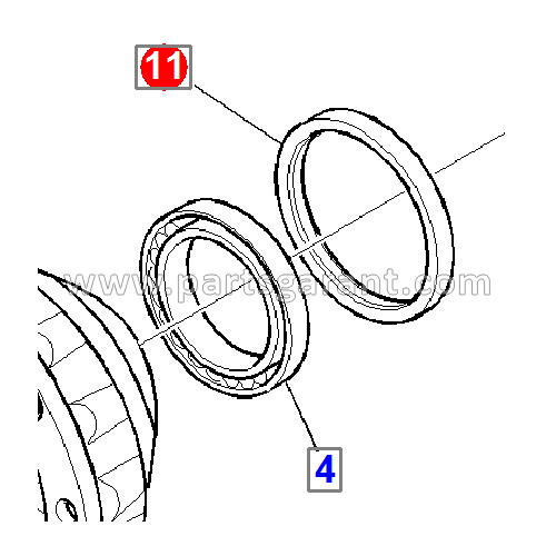 Komatsu WB93R2 front/rear hub oil seal