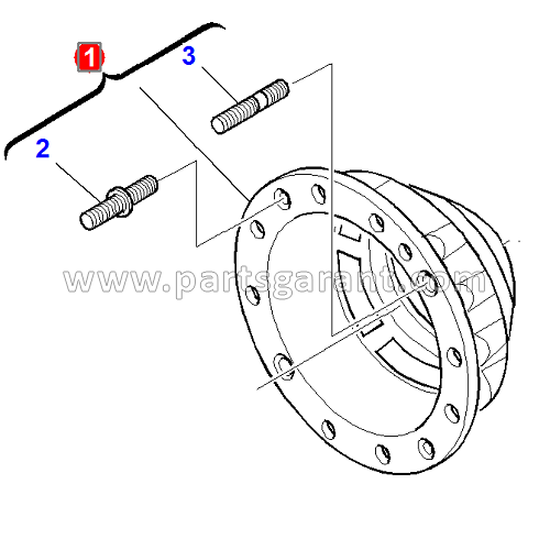 Front hub assembly Komatsu WB93R2