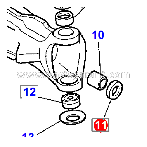 Front axle oil seal, side Komatsu WB93R2