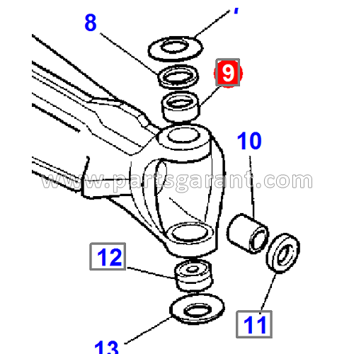 Front axle upper bushing Komatsu WB93R2