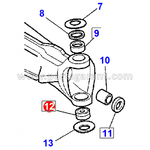 Komatsu WB93R2 front axle spherical bearing